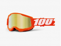 goggles 100% strata 2 laranja lentes gold
