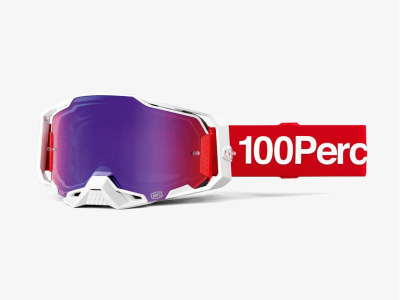 goggles 100% armega corbin red/blue lens