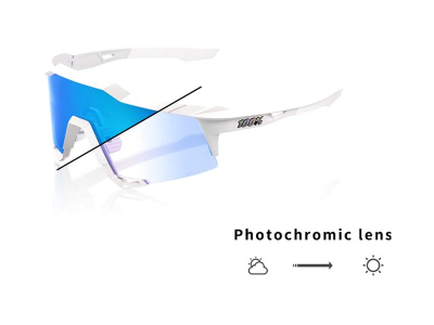 oculos 100% speedcraft le branco lentes azul photo