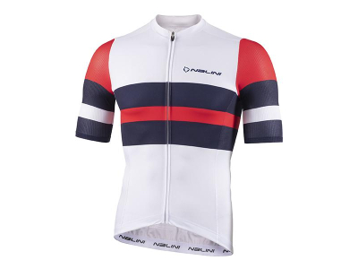 camisola nalini linear white/red/blue m/curta